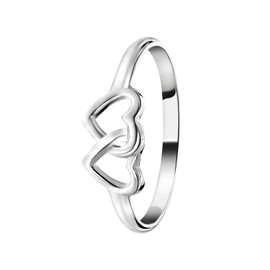 Lucardi Children's Ring 925 Silver 2 Hearts