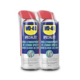 WD-40 Specialist Weißes Lithiumsprühfett Smart Straw 2x400ml | Fettspray | Lithiumfett Doppelpack