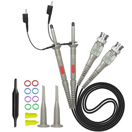Cleqee P6100 Oscilloscope Probe, 1X 10X 10X 100MHz, DSO Coaxial BNC Connection, Electronic Work Tool, For Measurement, High Voltage Probe, Test Probe, Accessory Kit Included, Electronic Japanese Instruction Manual