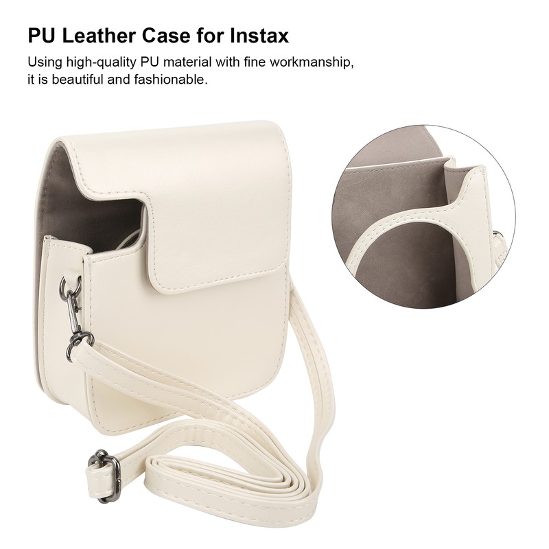 PU Leather Case Bag with Adjustable Shoulder Strap for Instax