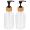 FOMIYES 2pcs Refillable Pump Bottles Liquid Dispensers for Lotion Shampoo