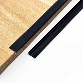 10-Pack 48 Inch Aluminum Tile Edge Trim – L-Shape Metal Tile Edging for Backsplash, Wall Corners, and Finishing – Square TileTrim (Black, 4Ft)