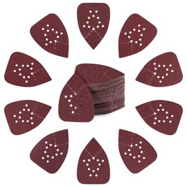 100 Pack 12-Hole Mouse Detail Sandpaper- Assorted 40/60/80/100/120/180/240/320/400/600 Grits, Sturdy Sanding Sheets for Wood, Metal, and Plastic - Compatible with Mouse Detail Sanders