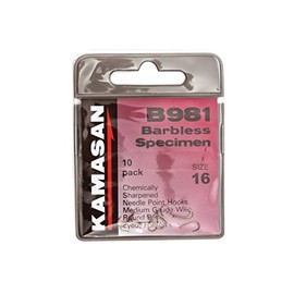 Kamasan B981 Barbless Specimen Hooks - Pack of 5 (50 Hooks): 16