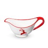 GMUNDNER KERAMIK Gravy Boat Capacity 0.2 Litres Ruby Red Deer