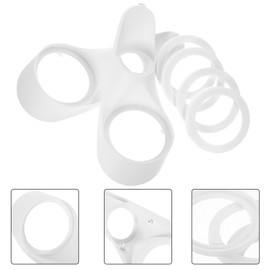 Gatuida 1 Pair Car Audio Adapter Ring Car Speaker Mounting Spacer Car Interior Accessories Audio Rings Car Speaker Decorative Ring Three-Way Frequency Third Generation Plastic White