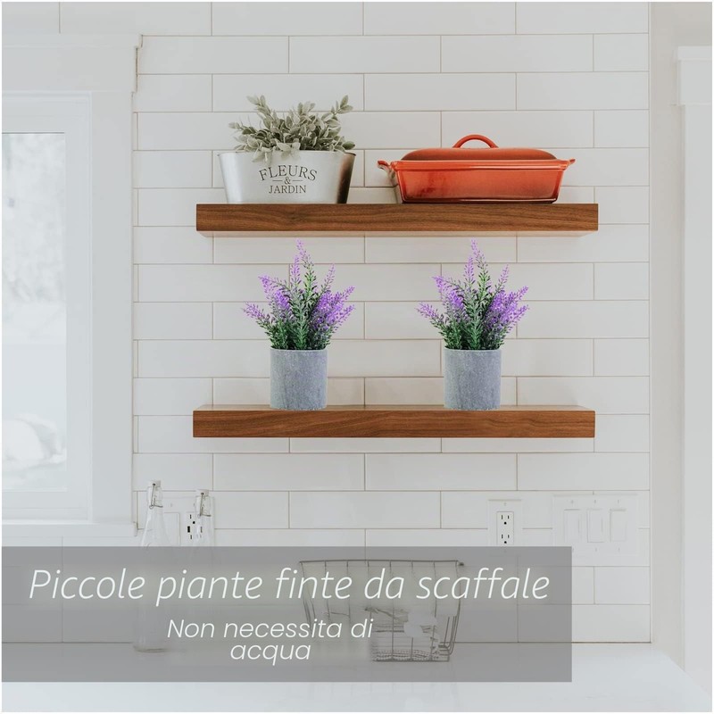 CADNLY Pianta di lavanda artificiale in vaso, fiori di lavanda