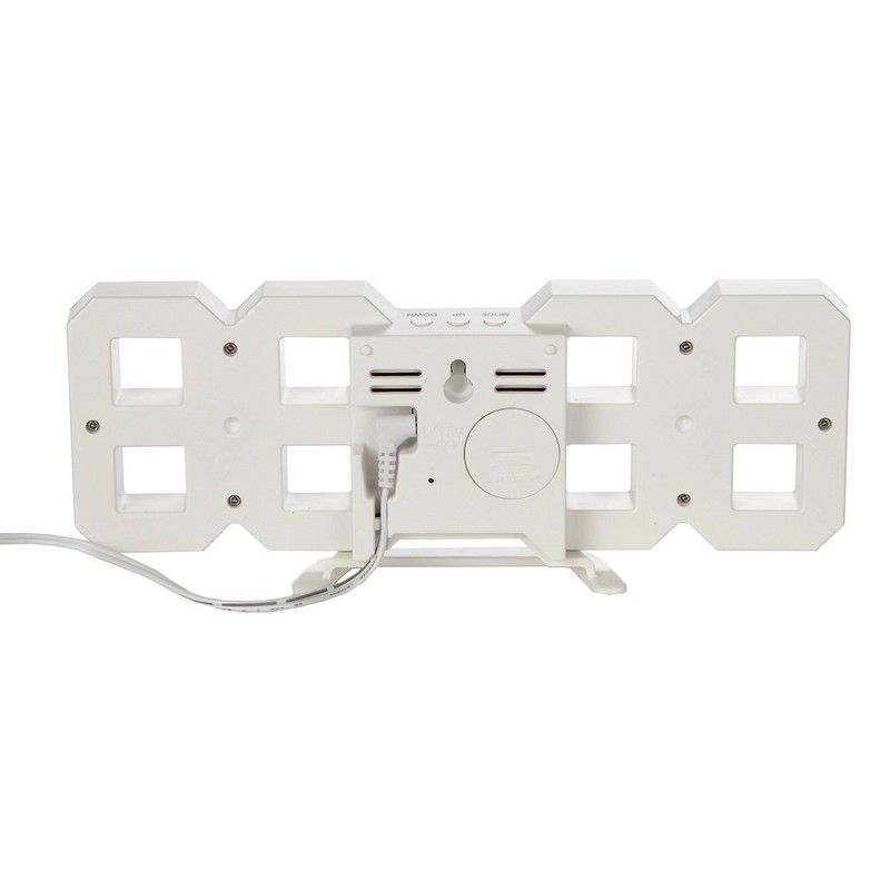 Lily's Home Minimalist LED Clock with 3 Adjustable Brightness Levels