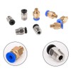 Aokin 10 Pcs PC4-M6 Pneumatic Fitting and 10 Pcs PC4-M10