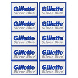 50 Silver Blue Double Edge Razor Blades Made in Russia