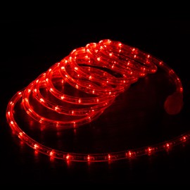 West Ivory 3/8" (25' feet) RED LED Rope Lights 2 Wire Accent Holiday Christmas Party Decoration Lighting (10', 20', 25', 50', 150' ft Option)| ETL Certified