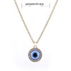 Aneneiceera Kristall Böser Augen Anhänger Halskette Gothic Blau Talisman Augen