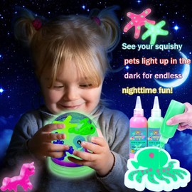 HFCHUPIN HFCHUPIN Magic Water Elf Toy Kit, Water Gel Kit with 6 Magic Gels,2 Bottles Ofluminous Gel 8 Sea Creature Molds. Birthday Gifts, Party Favors, Arts & Crafts DIY Kits for Kids