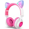 Riwbox CT-7 Cat Ear Bluetooth Headphones, LED Light Up Bluetooth