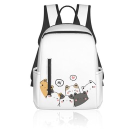 FURONGA Backpack, Lightweight, Large Capacity, Student Bag, Popular, Cute, Backpack, School, Travel, Unisex, Celebration, Gift, High School Students, Boys, Girls, Children, Men's, Women's, Kids, Cat