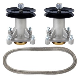 ranwin 42 Inch 46 Inch Deck Spindle Rebuild Kit Fits for Hus qvarna YTH2242 YTH2246 YTH20K46 YTA22V46, Includes (2) Mower Spindles 187292 192870, (2) Pulleys 195945 197473, and (1) Belt 21546607