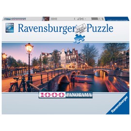 Ravensburger Evening in Amsterdam 1000 Piece Jigsaw Puzzles for Adults & Kids Age 12 Years Up - Netherlands Holland