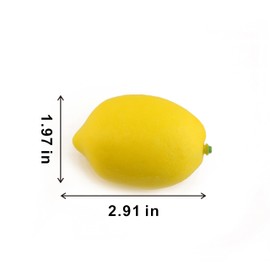 HOMFREEY 20PCS Artificial Lemon, Realistic Lemon Fake Fruit, Realistic Lemon Ornaments, Summer Fruit Party Photography Teaching Props, Home Kitchen Table