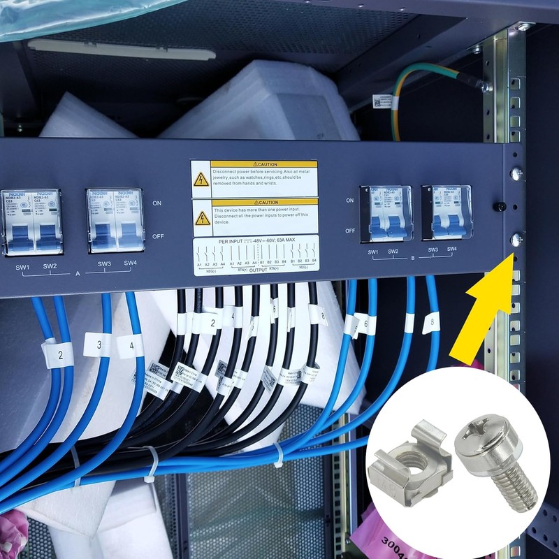 DILUSILK M6 Cage Nuts and Screws Set for Server Rack