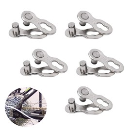 5 Pairs of Chain Lock 10 Speed Bike Chain, Bicycle Chain Lock, Bicycle Chain Link, Bicycle Missing Link, for 10 Speed Chain Bicycle Spare Parts (10 Speed)