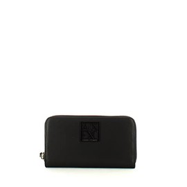 Armani Exchange Women's Zip Around Bi-Fold Wallet, Nero 2