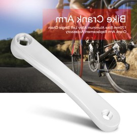 Alomejor Bicycle Crank Arm 170 mm Aluminium Alloy Bicycle Left Hand Crank Arm Chain Set for MTB Road Bike Mountain Bike (Silver Rhombic Hole)