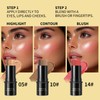 3Pcs Cream Contour Stick Makeup Kit, Shades with Highlighter, Blush
