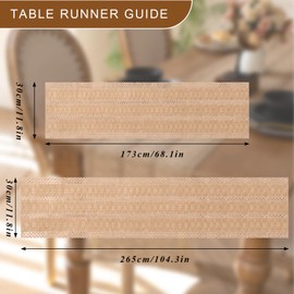 Fecialy Boho Table Runner Farmhouse Burlap Table Runners Woven Macrame Table Cover Brown Jute Table Runner for Home Decor Kitchen Kitchen Table Decor,30 x 173cm