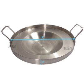 16" Inch Comal Stainless Steel Concave Frying Gas Stove Outdoors Heavy Duty Acero