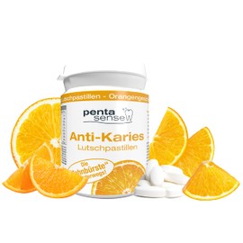 PentaSense® Xylitol Anti Caries Lozenges with Orange Flavour Against Plaque and Acid Help Preserve Enamel - Pack of 30