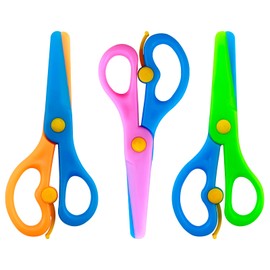 Children's Scissors from 2 Years, Pack of 3 Craft Scissors, Children's Craft Scissors, Children 3 Years, PP Plastic Cutter, Paper Scissors, Preschool Scissors, Craft Scissors Children