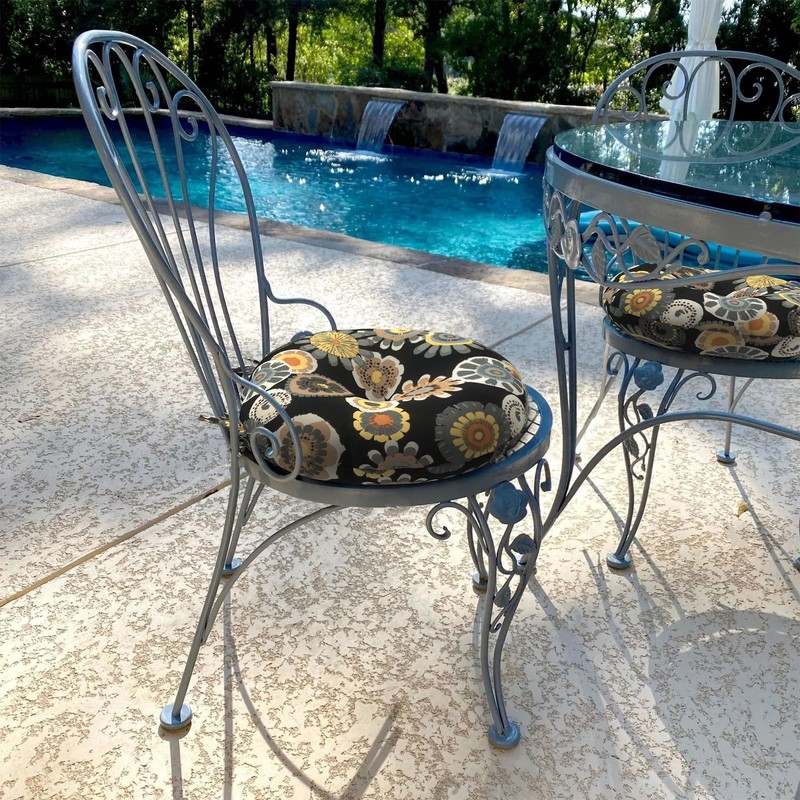 LVTXIII Outdoor All Weather Bistro Seat Cushions, Comfortable Fluffy Tufted