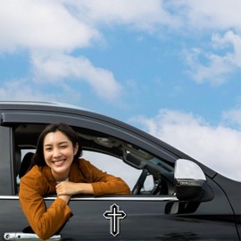 Cross Car Sticker for Car Versatile Car Stickers and Decals Durable Car Sticker Set Durable Automotive Exterior Accessories Ideal for All Vehicles (1PCS,5.5'')