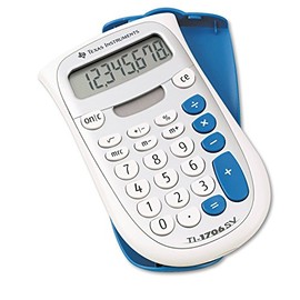 Texas Instruments TI-1706SV Handheld Pocket Calculator CALCULATOR,SOLAR,4FUNCTN DPCE321 (Pack of10) (Renewed)