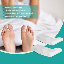 ZJchao 2 Pares Separador Dedo del Pie Gel de Sílice Proteger los Dedos del Pie Protector de la Bursitis Cubierta Protectora del Silicona de Tres Agujeros