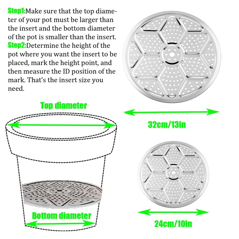 SSEHCWAN 4 Packs Planter Insert for Large Pots, 10''/13" Round