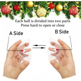 10PK 80MM Clear Plastic Fillable Ornaments,Transparent DIY Craft Ball,Clear DIY Christmas Ornament Large Sizes for Wedding,Party,Home Decor (10)
