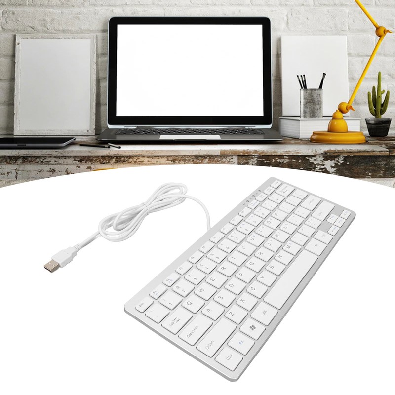 USB Wired Keyboard 78 Keys Ultra Thin Mini Portable Anti