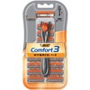 BIC Comfort 3 Hybrid Men's Disposable Razor, 3 Blades, 12