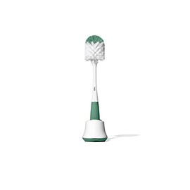 OXO Tot - Cepillo para Polvo para Botellas con Limpiador de pezones y Soporte, Color Salvia