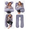 LNGJIN U-shaped pillowcase for pregnancy pillow, 140 x 80 cm,