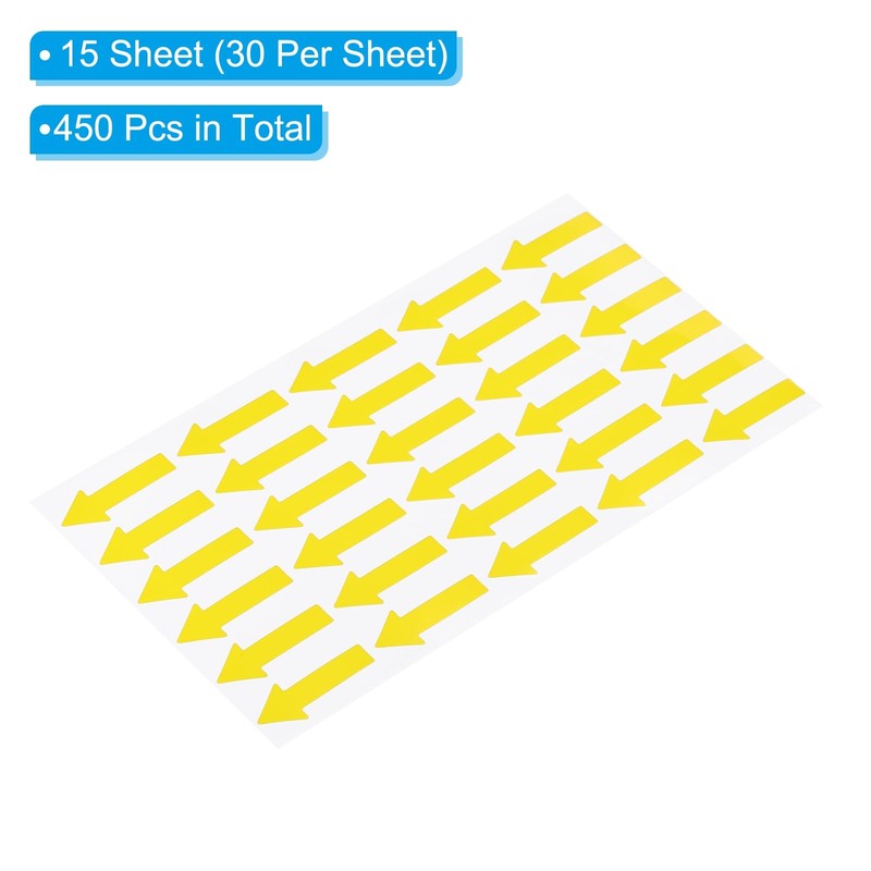 PATIKIL Small Arrow Sticker Label 1.2 x 0.5 Inch Pack