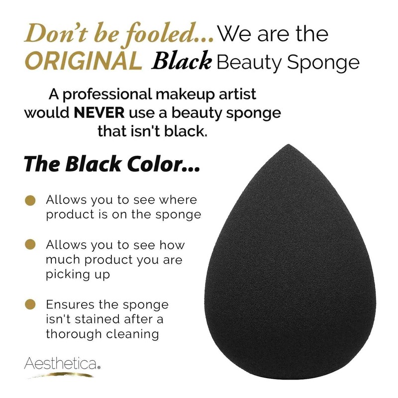 Aesthetica Cosmetics Beauty Sponge Blender - Latex Free and Vegan