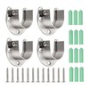 4 Pack Closet Rod Brackets, 1-1/4 Inch Heavy Duty Closet