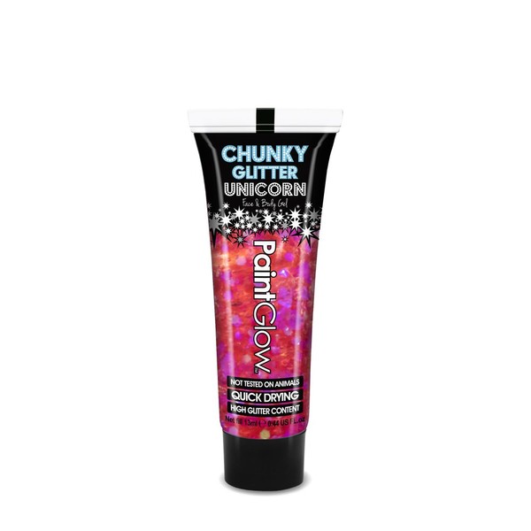 PaintGlow, Chunky Glitter Face & Body Gels, Heart Breaker, 13ml