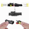 Huamirra Cable Connector, 10 Pieces, 2 Pin Waterproof Quick Connector,