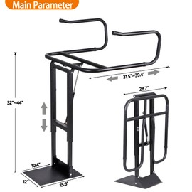 Talustool Hot Tub Cover Lift Heavy Duty Spa Cover Lifter Pneumatic Hot Tub Cover Lifter Holder Removal System Adjustable U-Arms Reinforced Brackets Fits Various Spas & Hot Tubs