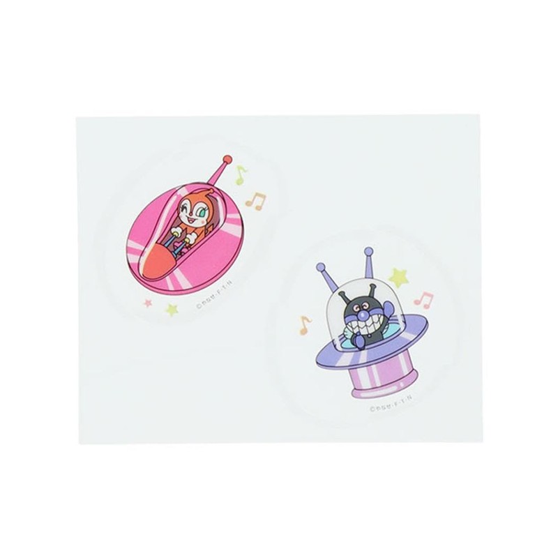 Sunstar Stationery Anpanman Together! Lipeta 808307 Bayikinman Dokin-chan Sticker