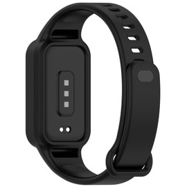 AWADUO Compatible with Xiaomi Smart Band 9 Active Smart Band, Compatible with Redmi Smart Band 3 Replacement Silicone Wrist Strap Bracelet Band Soft And Durable Watch Accessories(Black)