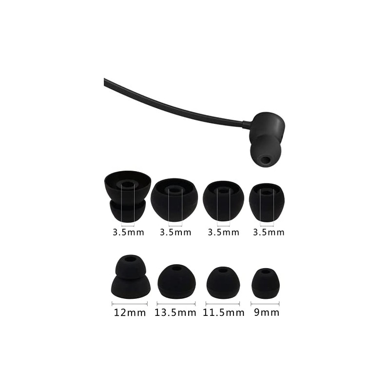 Zotech 4 Pairs Replacement Eartips Silicone Earbuds Buds Set for